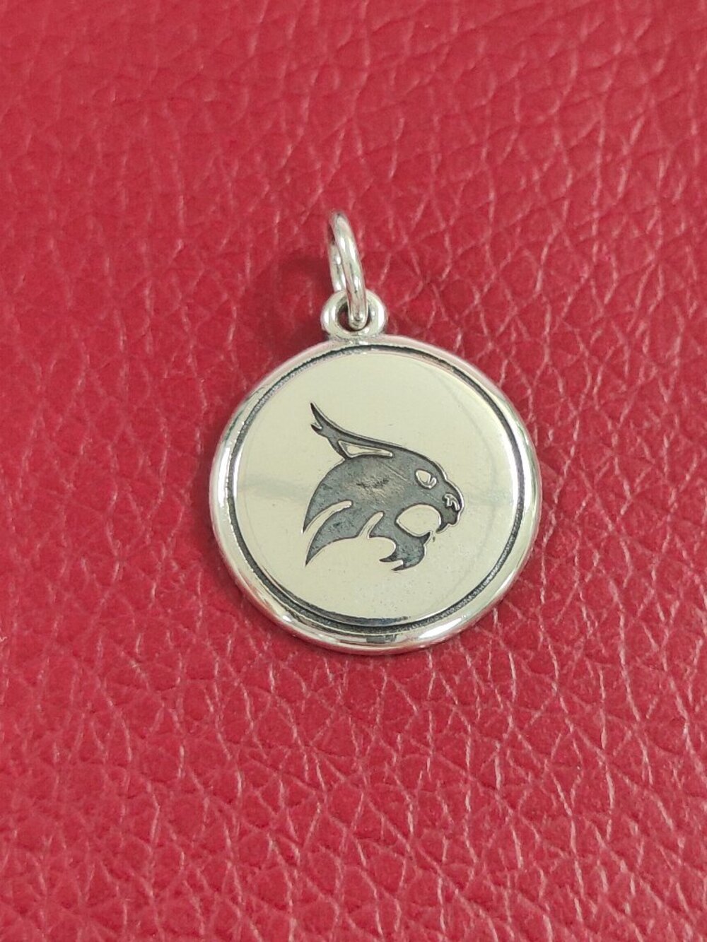 James Avery Texas State University Disc Charm Sterling Silver with box